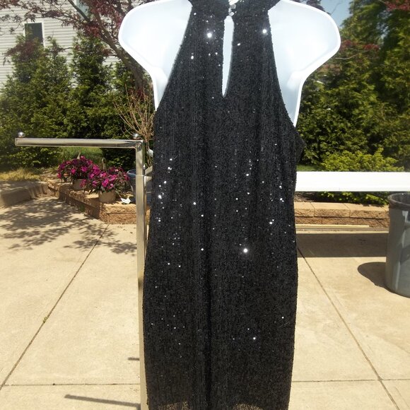 NWT CABLE&GAUGE BLACK SEQUIN DRESS M - Picture 2 of 2
